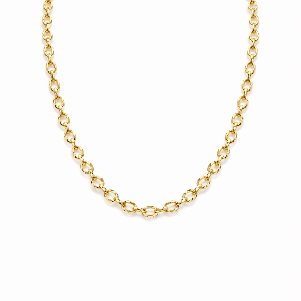 S925 | Gold Over Sterling Silver | Diamond Cut Rolo Chain